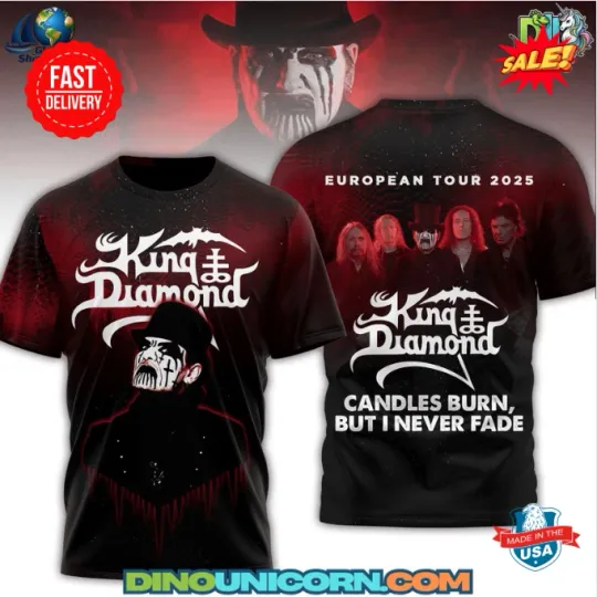 Discover King Diamond Tour 2025 3D T-Shirt
