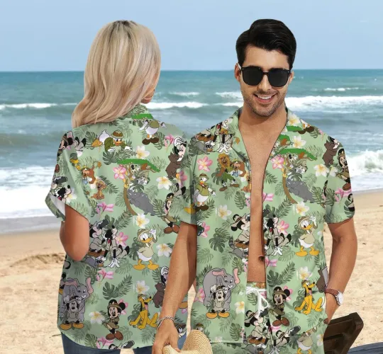 Discover Mickey Mouse And Friends Jungle Cruise Safari Trip Aloha Summer Hawaiian Shirt