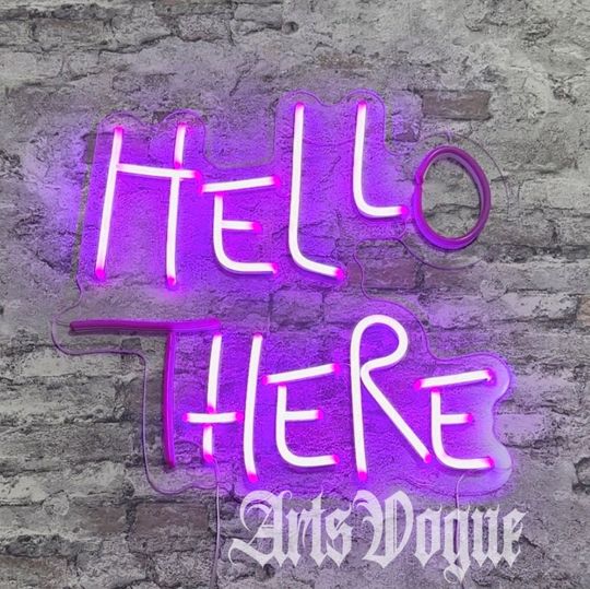 Discover Hello There Neon Sign,Halloween Neon Sign Custom,Neon Helloween Party Decor,Blinking Spooky Neon Light,Game Room Wall Sign,Mancave Sign Art