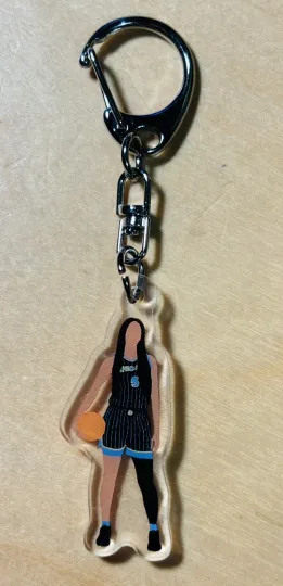 Discover MINI WNBA Angel Reese Acrylic Keychain Basketball Chicago Sky
