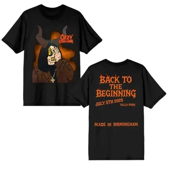 Ozzy Osbourne T-Shirt Reprint Back to the Beginning Final Show 2025