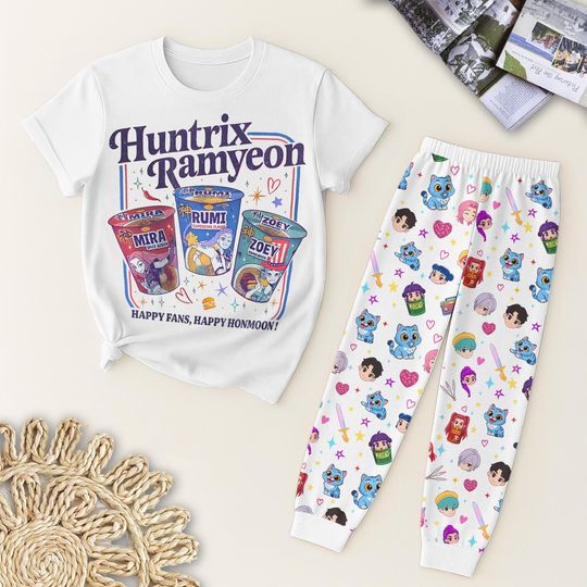 Discover Kpop Movie Pajama Set, Ramen Shirt, Anime Lover Gift, Kpop Idols Merchandise