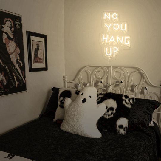 Discover No You Hang Up Neon Sign, Halloween Gift,Funny Couple Gift, Gothic Couple Home Decor, Horror Halloween Wall Art, Horror Home Decor Sign