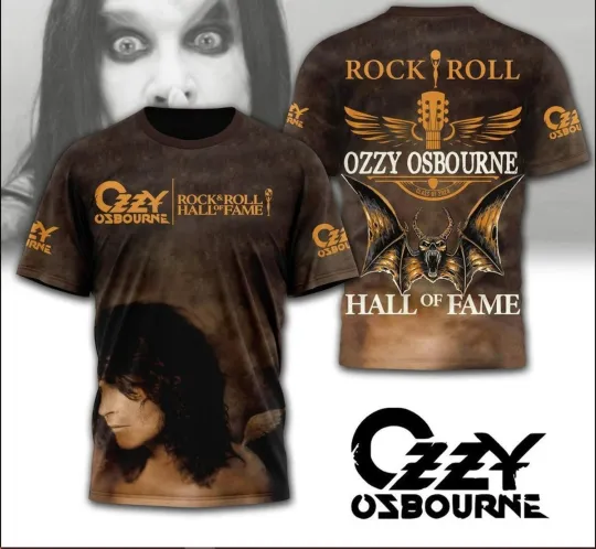 Discover Ozzy Osbourne Paranoid A Tribute To Ozzy Hall Of Fame 2024 AOP 3D T-shirt