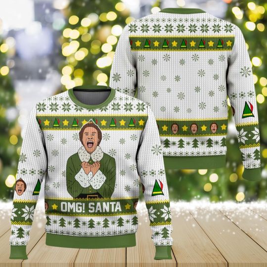 OMG Santa Ugly Christmas Sweater, Xmas Movie Sweatshirt, Funny Holiday Shirt