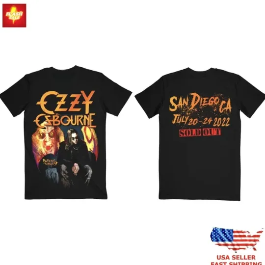 Discover New Apparel Ozzy Osbourne Patient Number 9 San Diego Sold Out Limited T-Shirt