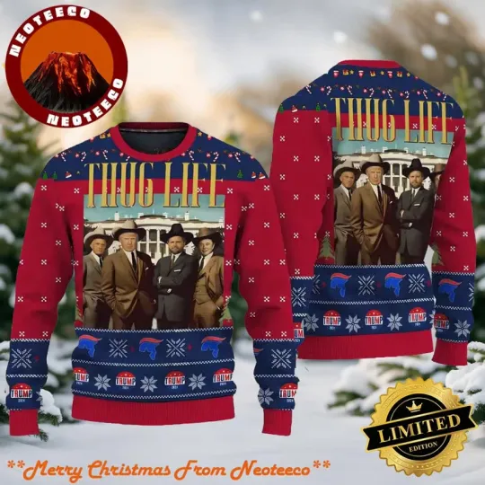 Trump Thug Life Christmas Ugly Christmas Sweater