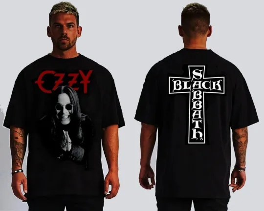 BLACK SABBATH OZZY OSBOURNE HARD ROCK FRONT AND BACK PRINT