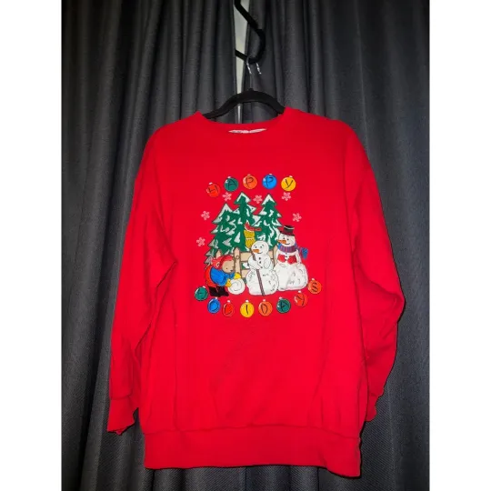 Discover Ugly Christmas Sweater Xmas Sweatshirt Crewneck Size Medium Vintage