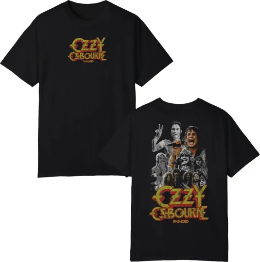 Ozzy Osbourne Memorial T-Shirt 1948 - 2025 Vintage Tribute Tee Heavy Metal Band