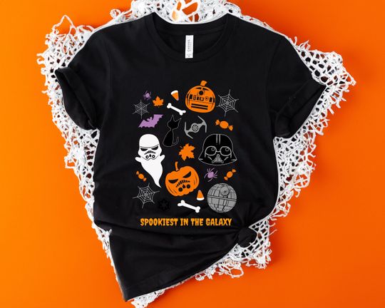 Discover Spookiest in the Galaxy Halloween Shirt, Halloween Shirt, Disney Star Wars Shirt, Trick Or Treat, Halloween Shirt, Halloween Party
