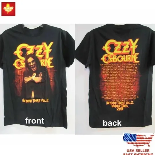 Discover Ozzy Osbourne No More Tours Vol. 2 2018 World Tour Black Shirt Limited Edition