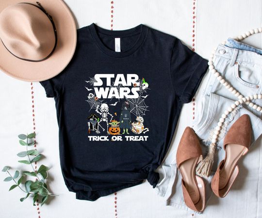 Discover Halloween Star Wars Shirt, Halloween Shirt, Trick or Treat Shirt, Halloween Boo Shirt, Funny Halloween Shirt, Halloween Party Shirt