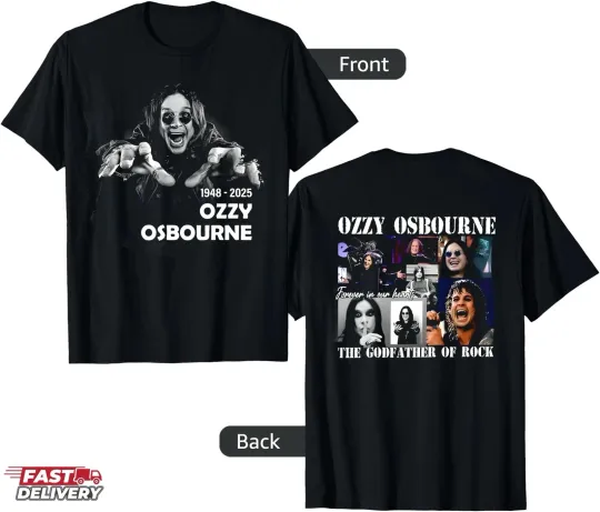 Discover Ozzy Osbourne Hard Rock T-Shirt, No More Tour Shirt, Paranoid 1948-2025 Shirt