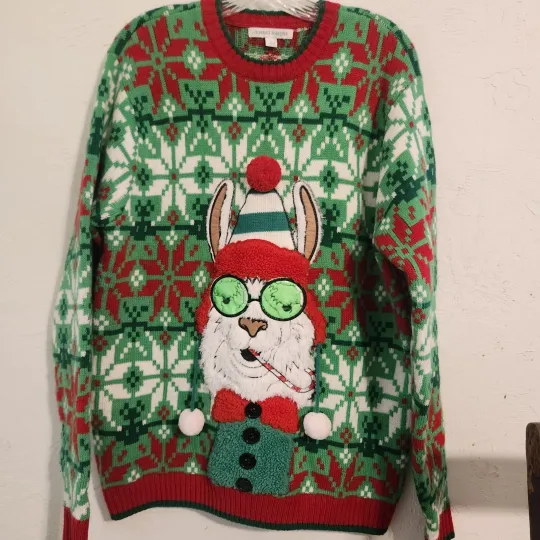 Discover Ugly Christmas Sweater Llama Sz Large Celebrate Together