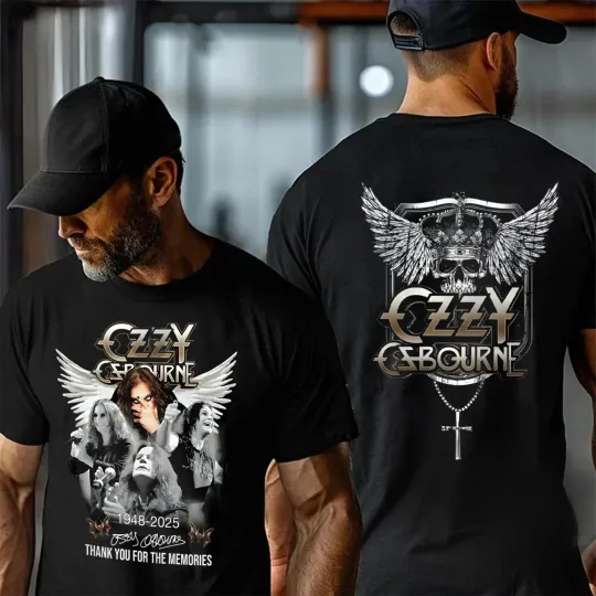 Discover New Apparel Ozzy Osbourne Thanks You For The Memories 1948-2025 T-shirt