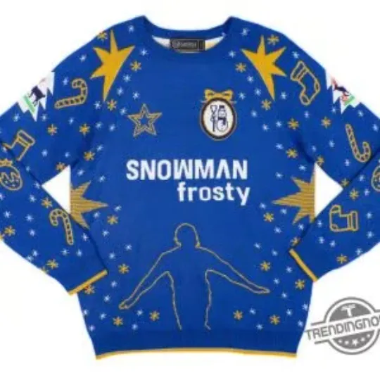 Dr0gba 15 Snowman Christmas Ugly Sweater –  Holiday Sweater For Soccer Fans
