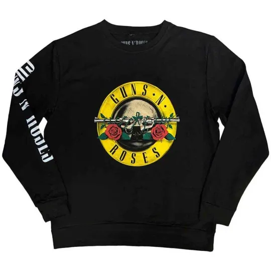 Discover Guns N' Roses Unisex 3D Logo Sweatshirt with Sleeve Print