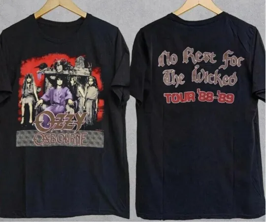 Discover 1988 Ozzy Osbourne No Rest For The Wicked Tour 88 - 89 T-Shirt
