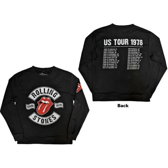 The Rolling Stones 1978 US Tour Unisex 3D Sweater Back & Sleeve Print Large