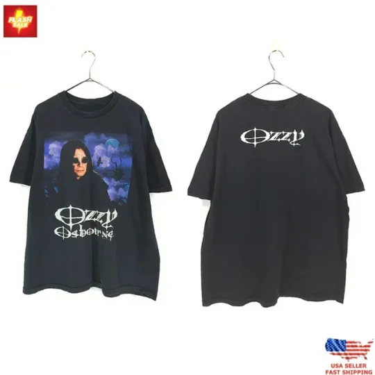 Discover 90s Ozzy Osbourne Graphic T-Shirt Rock Band Heavy Metal Limited Edition Vintage