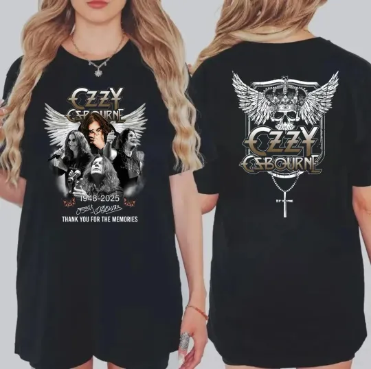 Discover Ozzy Osbourne Thank You T-Shirt, Memories 1948-2025 Shirt