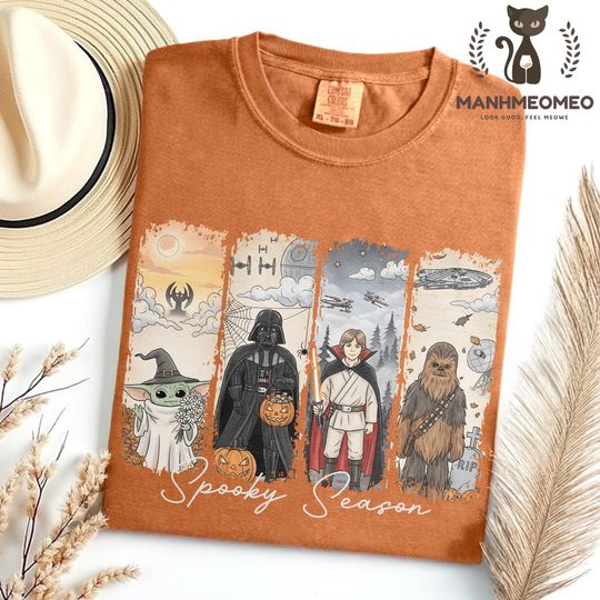Star Wars Halloween Shirt: Grogu, Darth Vader, and Skywalker Tee