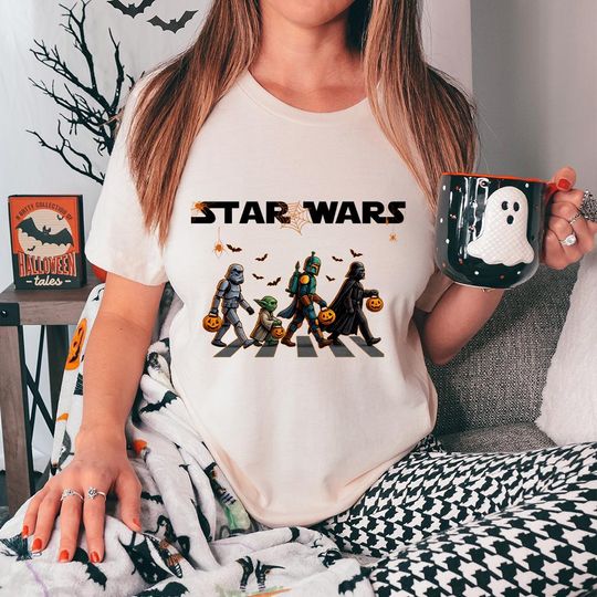 Discover Star Wars Halloween Shirt, Vintage Starwars Halloween Tee, Disney Halloween 2025 Shirt, Spooky Walking Halloween T-Shirt, Family Matching