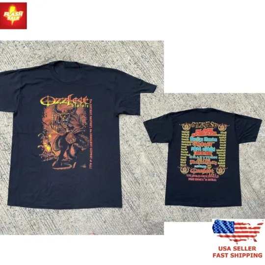 Discover New Apparel Ozzy Osbourne Band Tee Heavy Metal Rock Legend T-Shirt Black