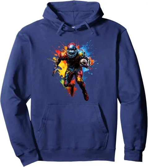 Discover American Football Player Paint Splash Unisex Hoodie