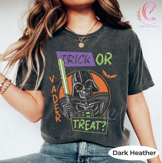 Discover Vintage Darth Vader Skeleton Halloween Shirt, Disney Star Wars Vader Trick Or Treat Shirts, Halloween Party Shirt, Family Halloween Gift