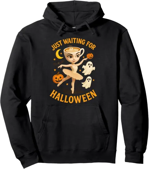 Discover Just Waiting for Halloween Ballerina Hoodie Unisex