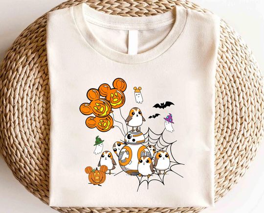 Discover Disney Star Wars Couple Porg BB8 Mummy Halloween Shirt, Galaxy's Edge Shirt, Spooky Season Shirt,Trick Or Treat Shirt, Halloween Party Shirt