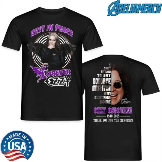 Ozzy Osbourne Rest In Peace Forever 1948 2025 Thank You T-Shirt