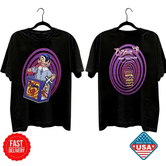 Double sided 1997 Ozzy Osbourne Ozzfest Concert T Shirt Classic Rock Graphic Tee