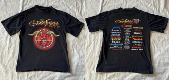 Discover Ozzy Osbourne Ozzfest 2000 Tour Shirt Reprint Metal Band Tee S-4XL