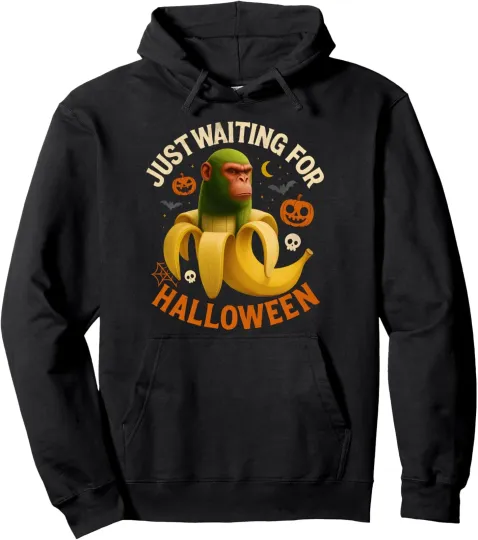Discover Just Waiting for Halloween Chimpanzini Bananini Unisex Hoodie