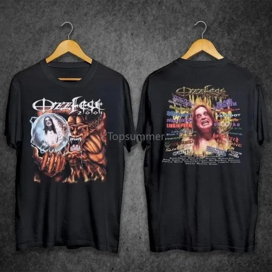 Ozzy Osbourne Ozzfest 2001 Concert T-Shirt Reprint Vintage , Gift for Fan