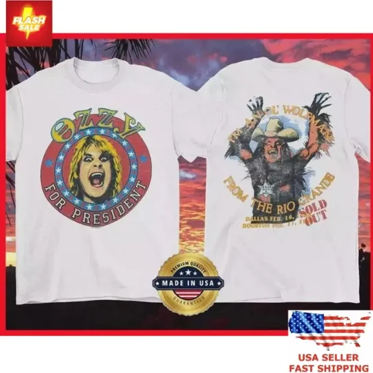Discover New Apparel Vintage Graphic Ozzy Osbourne For President T-Shirt, Gift for Fan