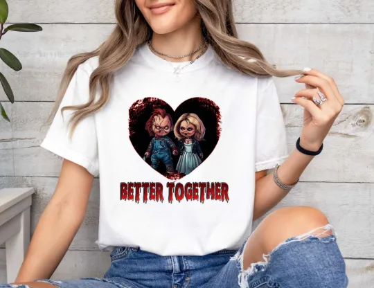 Chucky and Tiffany Valentine's Day T-Shirt, Anti-Valentine's Day Tee