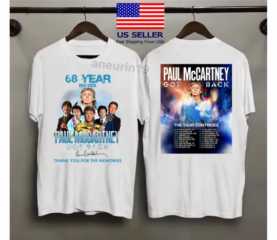 P mccartney Tour 2025 North America Anniversary T-Shirt