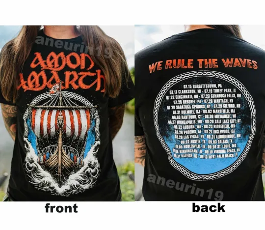 Amon Amarth 2025 USA Tour T-Shirt All Sizes S-5XL