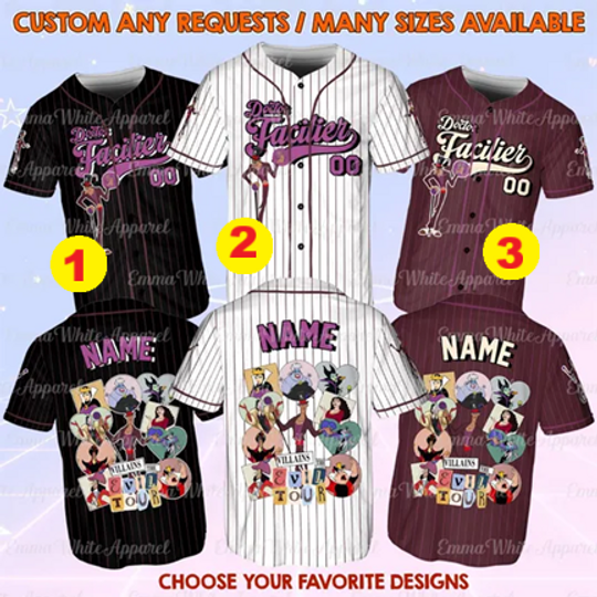 Disney Doctor Facilier Halloween Jersey, Disney The Princess And The Frog Halloween Jersey, Disneyland Villains Halloween Shirt