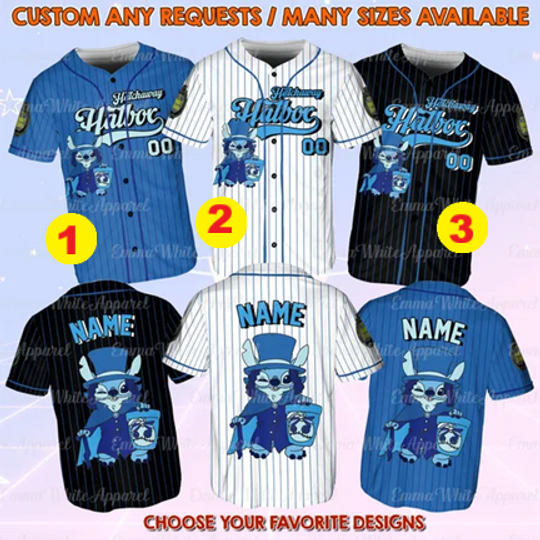 Stitch Hatbox Ghost Halloween Jersey, Haunted Mansion Hatbox Ghost Jersey, Stitch Cosplay Haunted Mansion, Disney Halloween Party Shirt