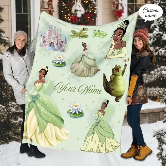 Discover Custom Disney Princess Tiana Fleece Blanket, Cute Disney Princess Baby Girl Trip, Disney Birthday Girl Gifts