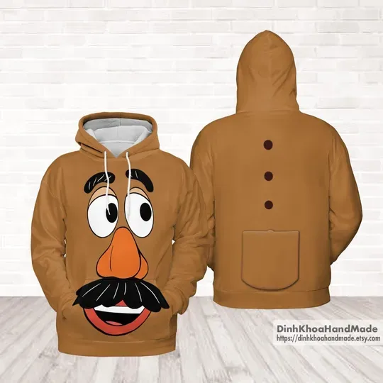 Mr. Potato Head 3D Hoodie, Toy Story Cosplay Costume, Pixar Character Outfit