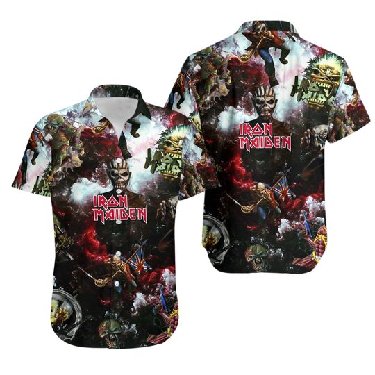 Iron Maiden Inspired Run For Your Lives World Tour 2025  Hawaiian shirt