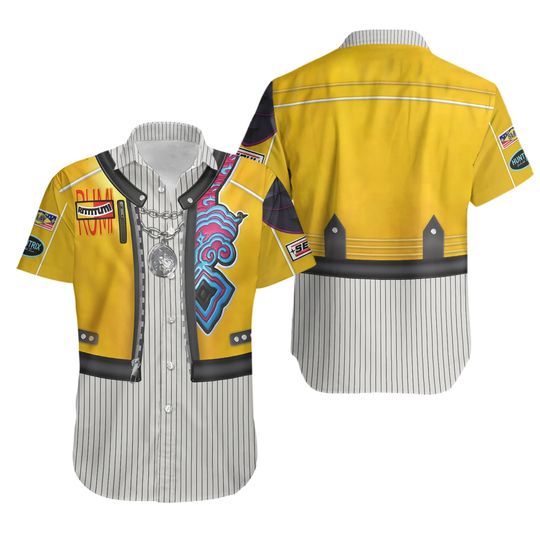 Rumi Huntrix Button Shirt Shorts, Rumi Costume Button Shirt, Kpop Demon Hunters Cosplay Button Shirt, Kpop Demon Hunters Huntrix Shorts