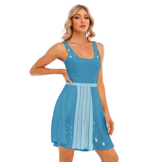 Sleeping Beauty Fairies Dress womens Disney costume blue fairy Flora, Fauna, and Merryweather cosplay run Disney outfit