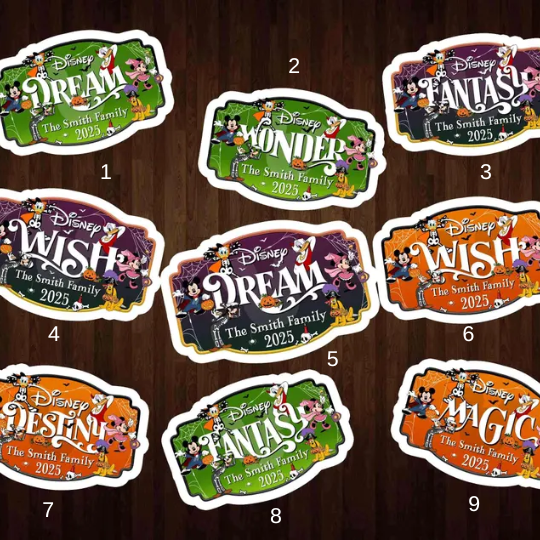 Personalized Mickey & Friends Skeleton Halloween on the High Seas Disney Cruise, Family Cruise Ship Stateroom Door, Ship Name Door Magnet